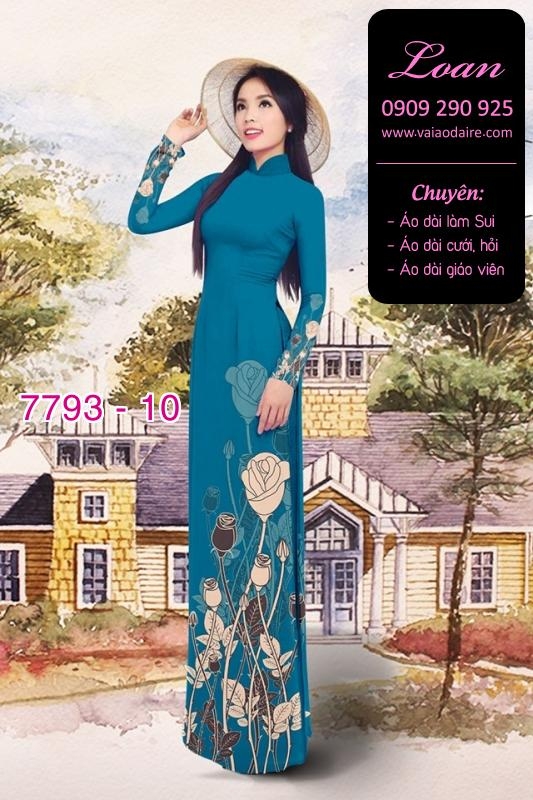 Vải áo dài hoa Hồng