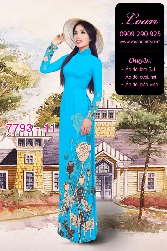 Vải áo dài hoa Hồng