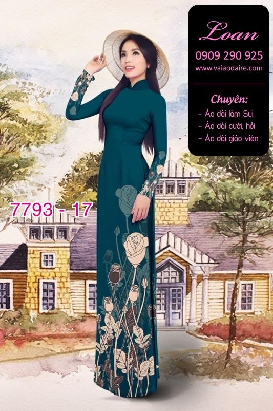 Vải áo dài hoa Hồng
