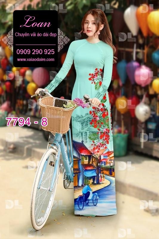 Vải áo dài phong cảnh