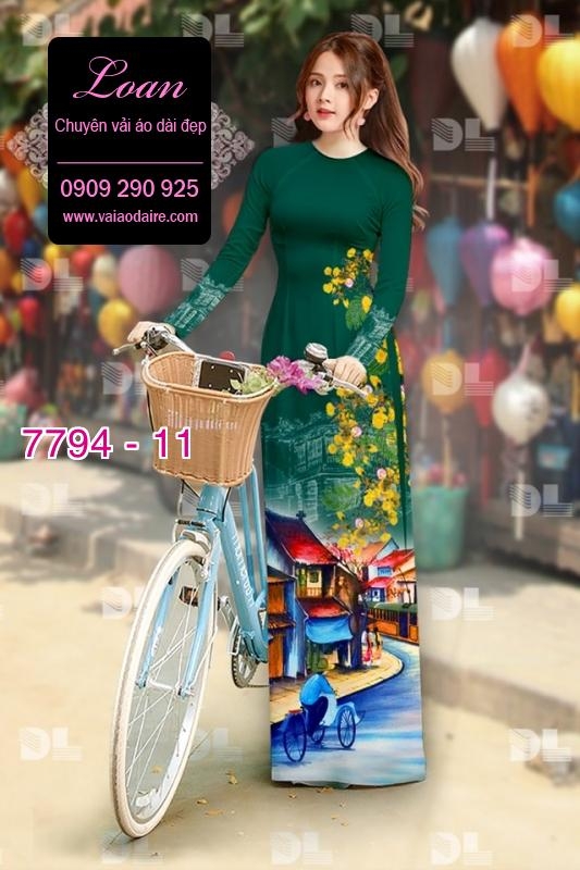 Vải áo dài phong cảnh