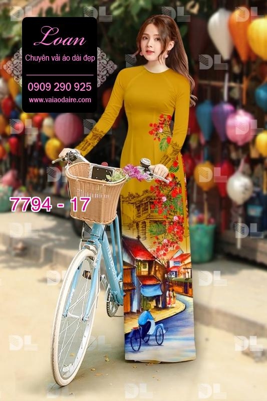 Vải áo dài phong cảnh