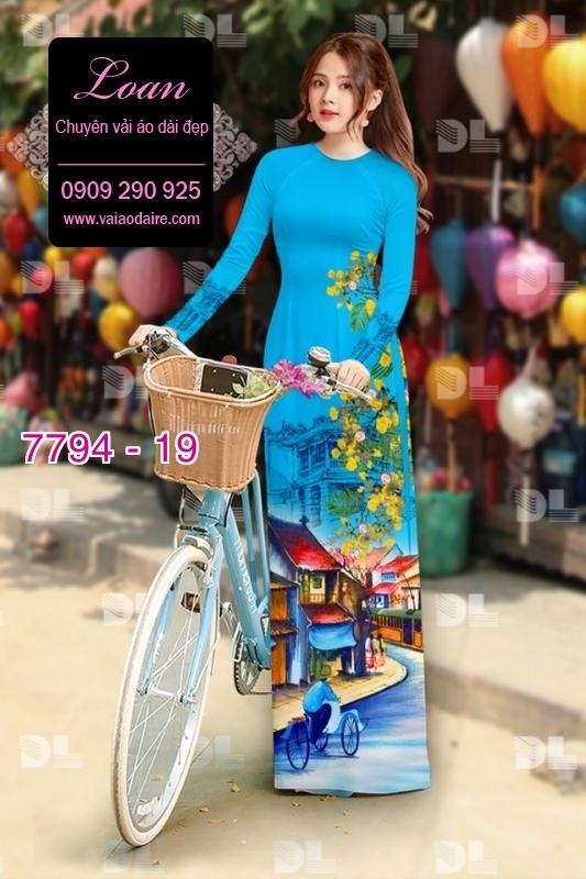 Vải áo dài phong cảnh