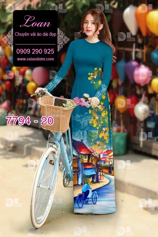 Vải áo dài phong cảnh