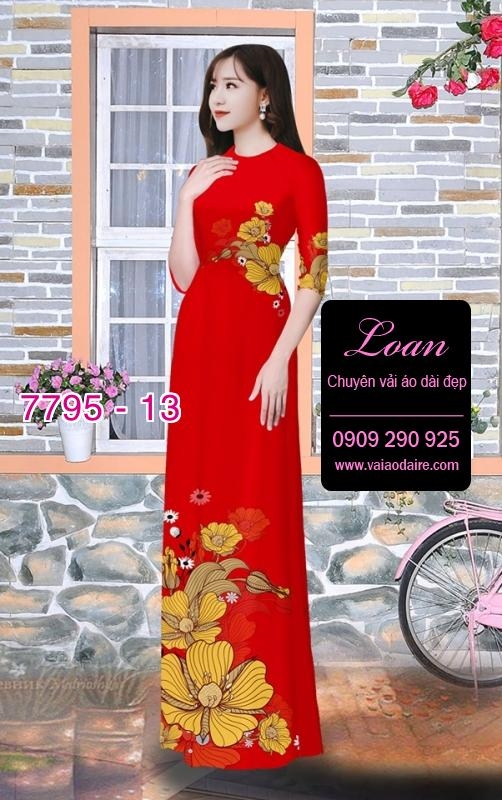 Vải áo dài hoa eo