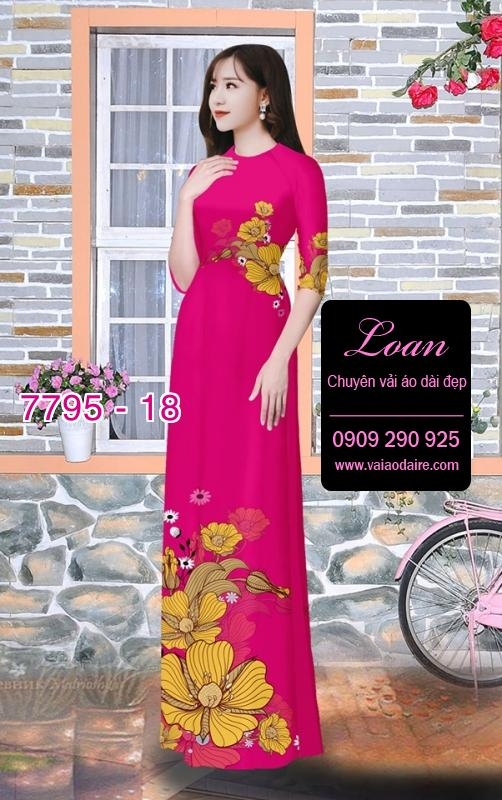 Vải áo dài hoa eo