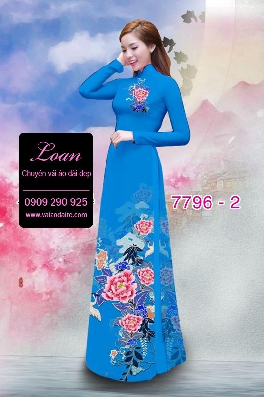 Vải áo dài hoa 3D