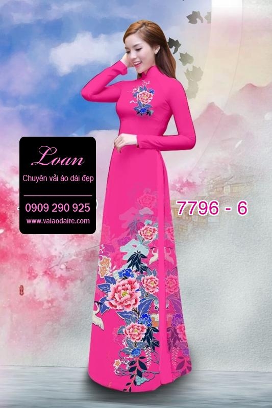 Vải áo dài hoa 3D