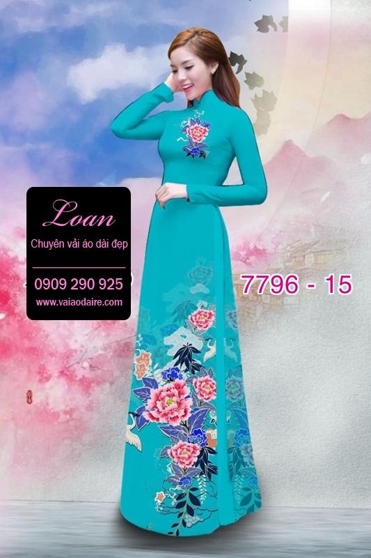 Vải áo dài hoa 3D
