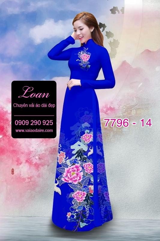Vải áo dài hoa 3D