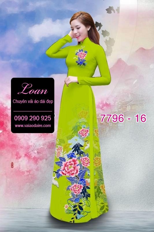 Vải áo dài hoa 3D