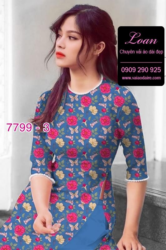 Vải áo dài hoa nhí