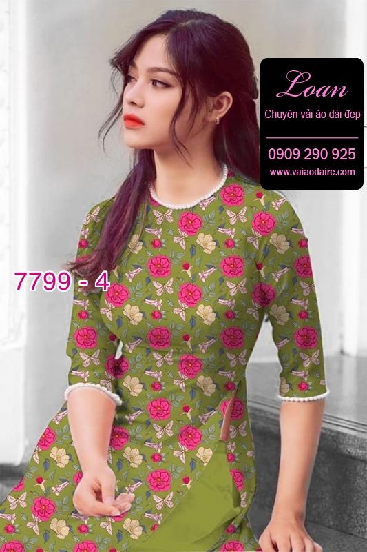 Vải áo dài hoa nhí