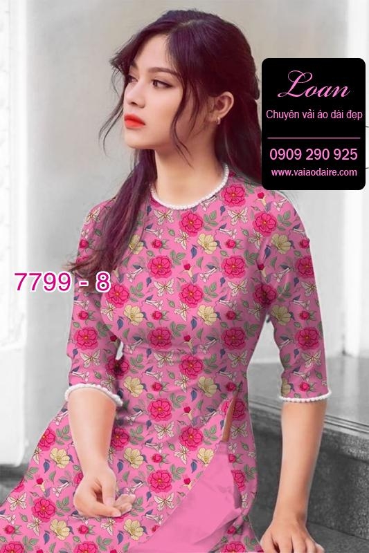 Vải áo dài hoa nhí