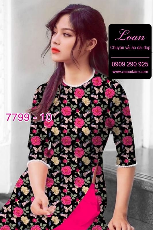 Vải áo dài hoa nhí