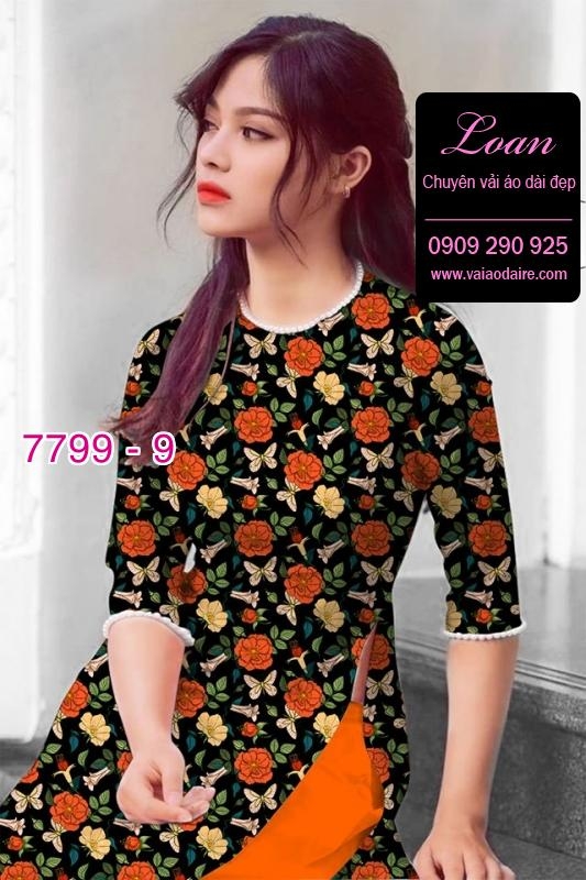 Vải áo dài hoa nhí