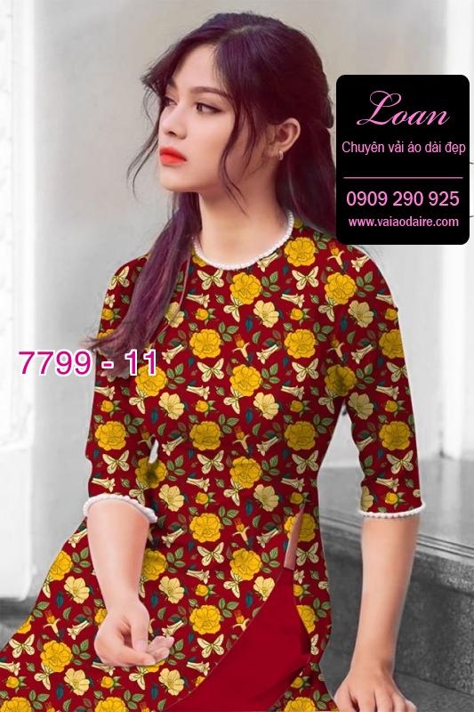 Vải áo dài hoa nhí