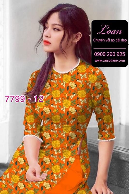 Vải áo dài hoa nhí
