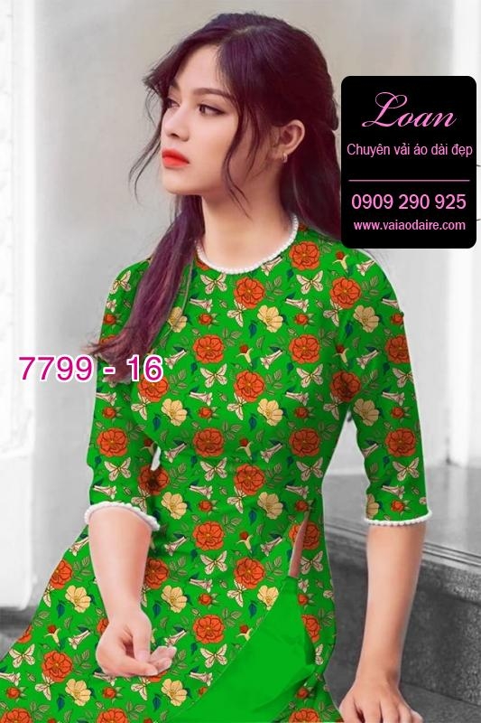Vải áo dài hoa nhí