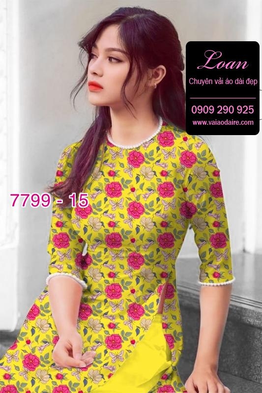 Vải áo dài hoa nhí