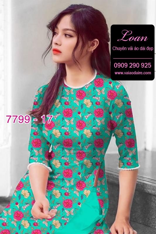 Vải áo dài hoa nhí