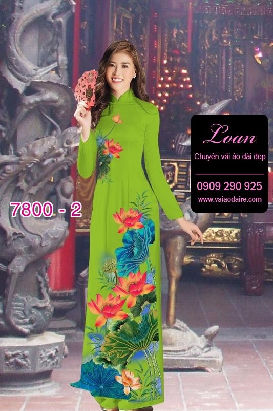 Vải áo dài hoa Sen