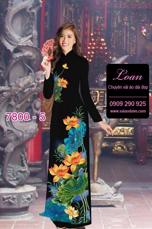Vải áo dài hoa Sen