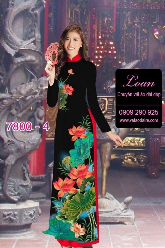 Vải áo dài hoa Sen