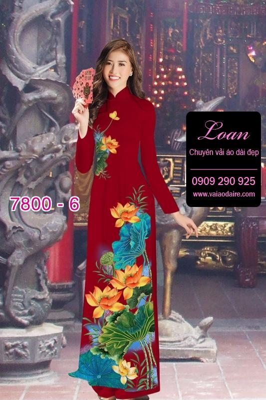 Vải áo dài hoa Sen