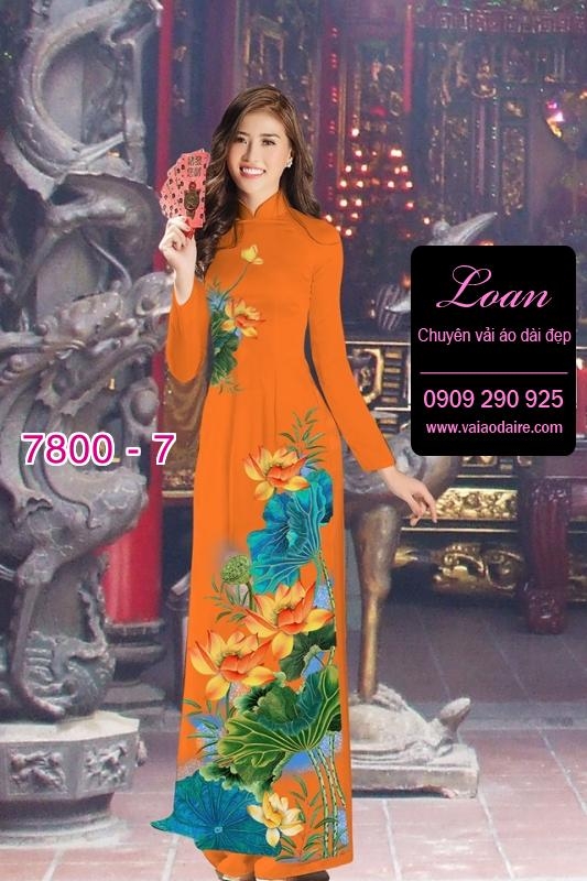 Vải áo dài hoa Sen