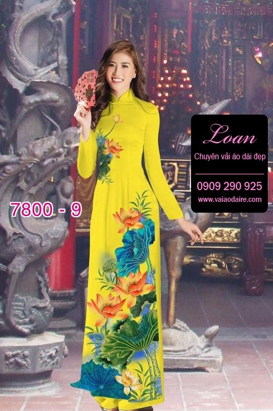 Vải áo dài hoa Sen
