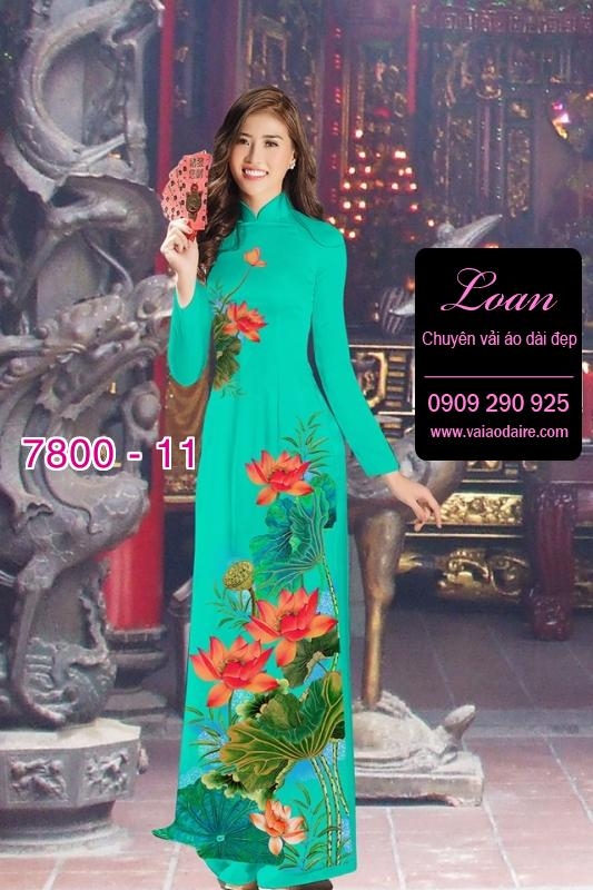 Vải áo dài hoa Sen