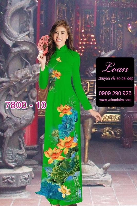 Vải áo dài hoa Sen