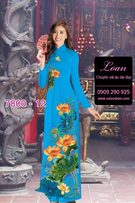 Vải áo dài hoa Sen