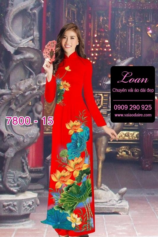 Vải áo dài hoa Sen