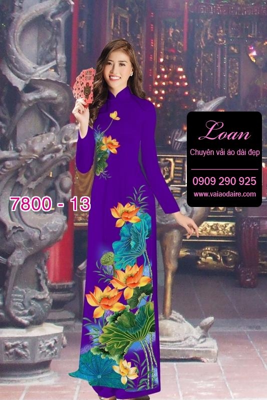 Vải áo dài hoa Sen