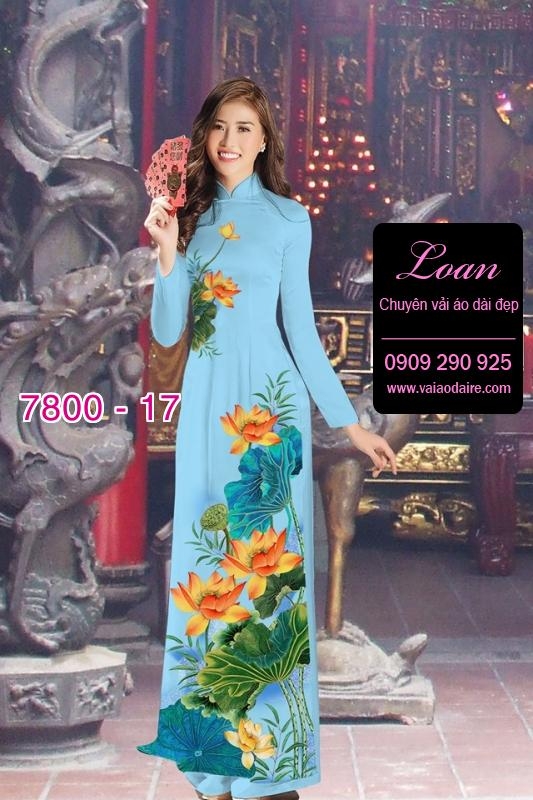 Vải áo dài hoa Sen