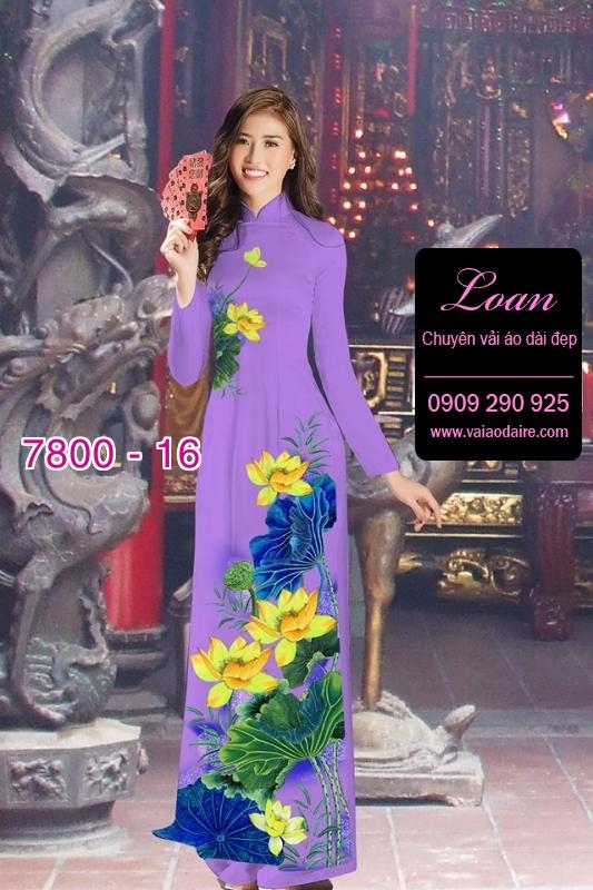 Vải áo dài hoa Sen