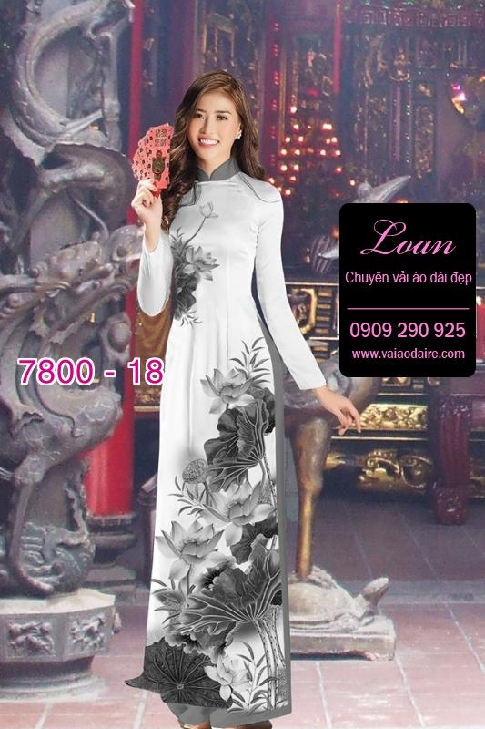 Vải áo dài hoa Sen