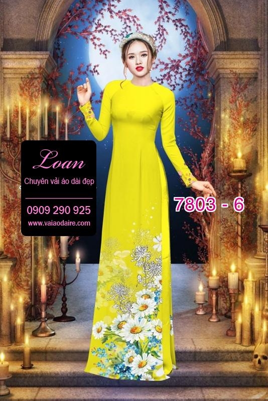 Vải áo dài hoa 3D