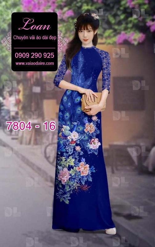 Vải áo dài chim Công Vải áo dài chim Công