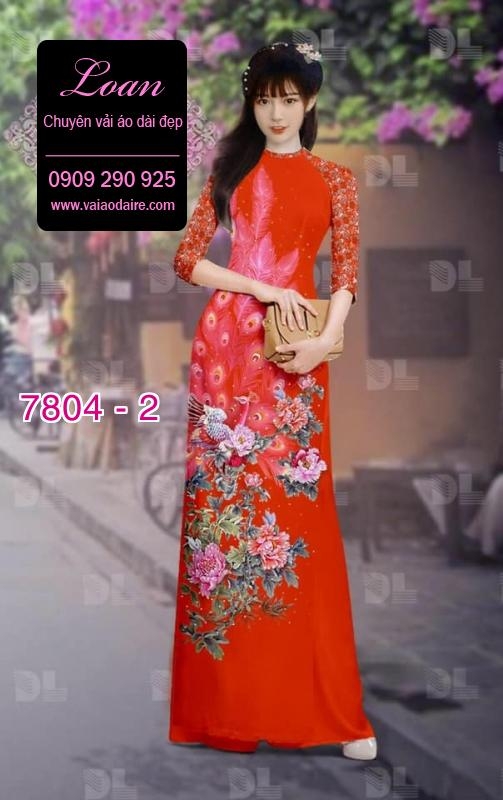 Vải áo dài chim Công Vải áo dài chim Công
