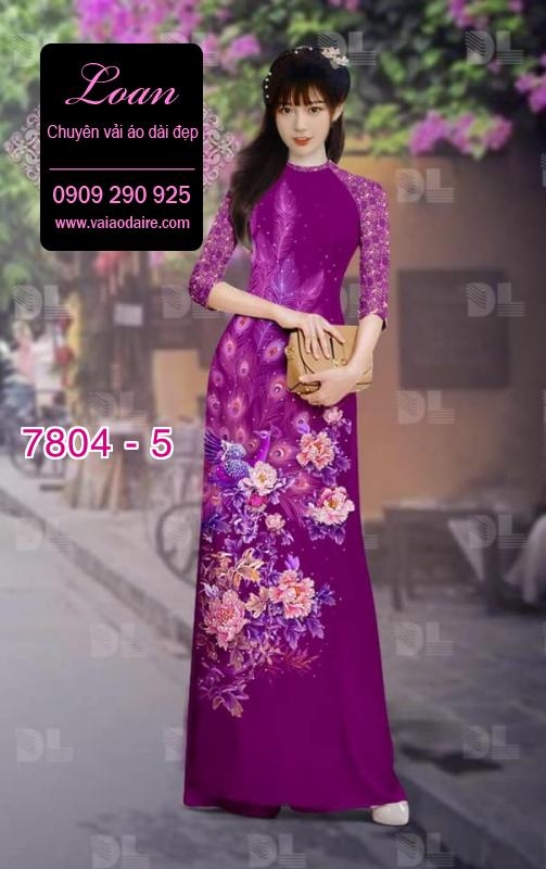 Vải áo dài chim Công Vải áo dài chim Công
