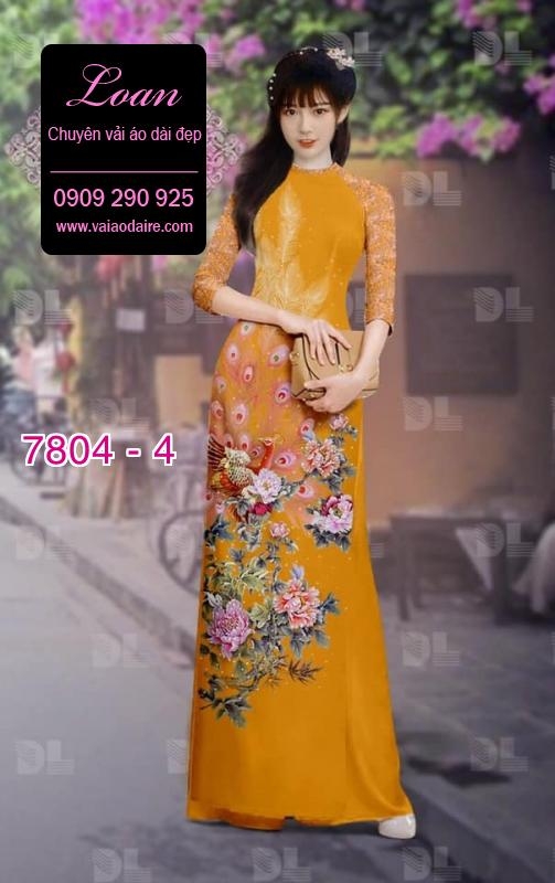Vải áo dài chim Công Vải áo dài chim Công