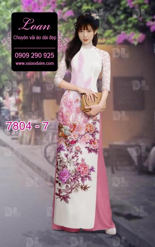 Vải áo dài chim Công Vải áo dài chim Công