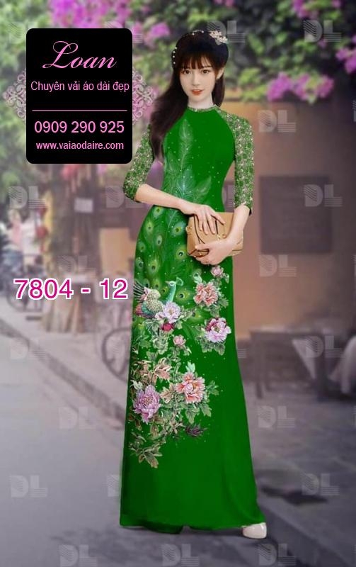 Vải áo dài chim Công Vải áo dài chim Công