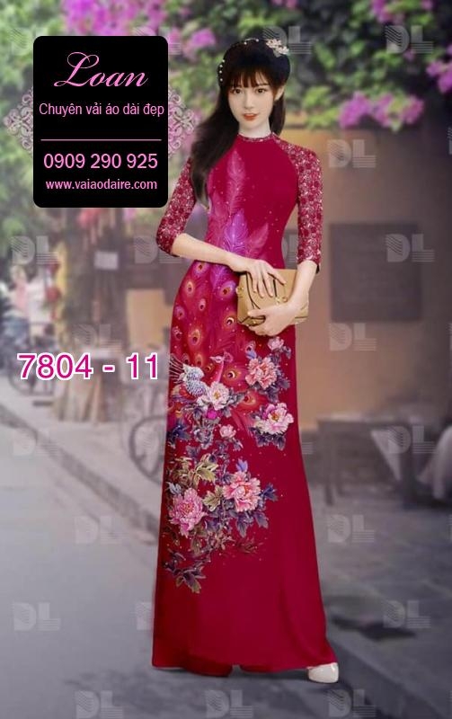 Vải áo dài chim Công Vải áo dài chim Công