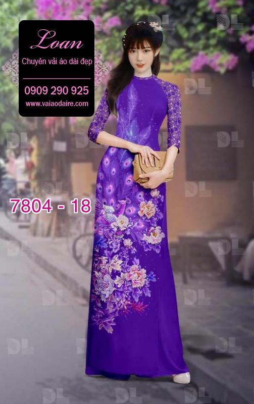 Vải áo dài chim Công Vải áo dài chim Công