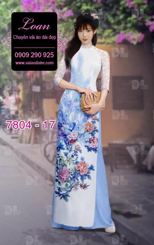 Vải áo dài chim Công Vải áo dài chim Công