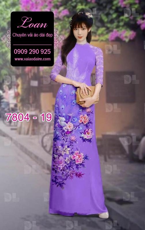 Vải áo dài chim Công Vải áo dài chim Công